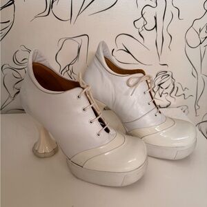 John Fluevog White luxury sova sundae